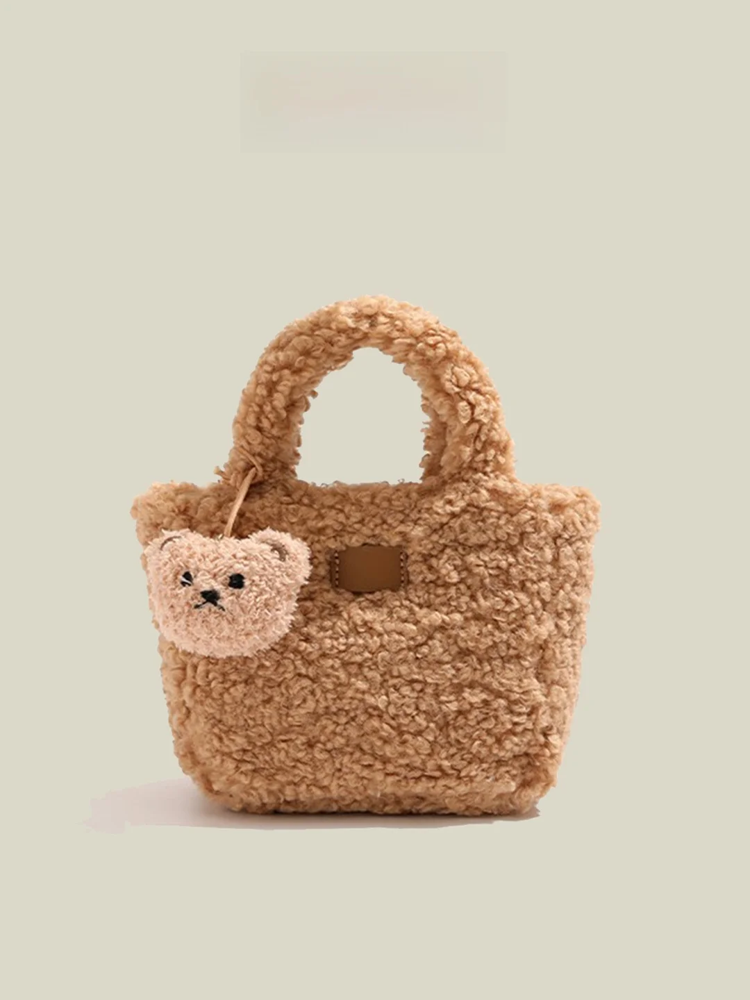 

Стильная женская сумка-тоут Chic Studio Cute Bear Plu, пушистая сумка-корзина, женская сумка 2025 года, новая молодежная хлопковая модель