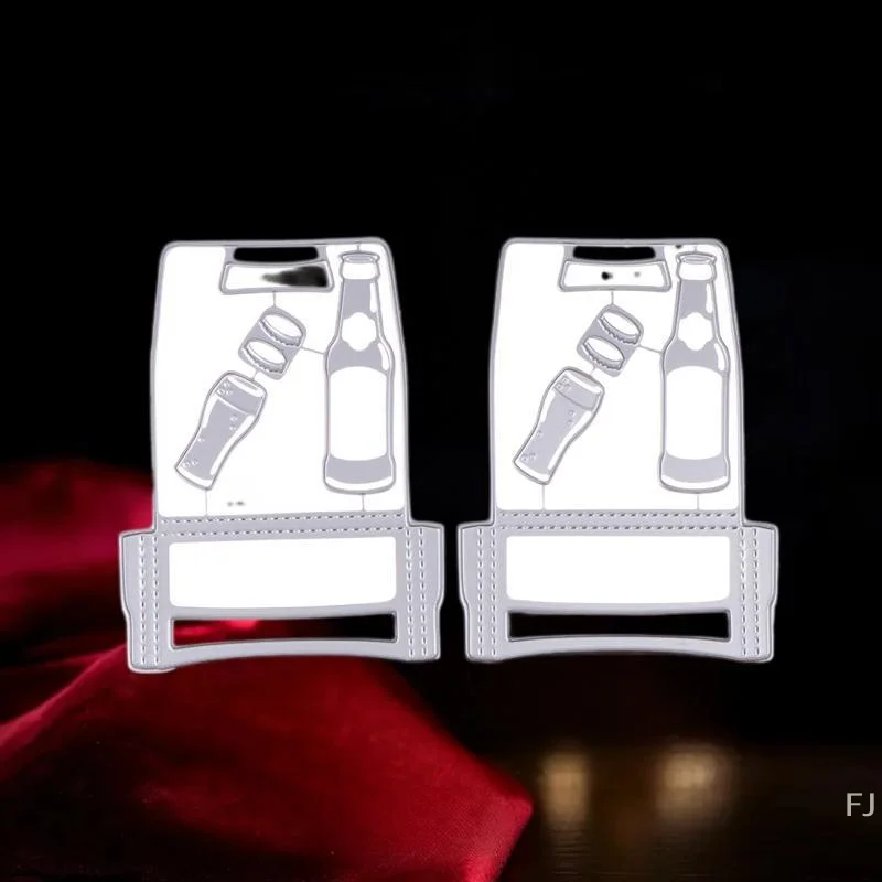 

Beer Bottle Basket DIY Craft Making, 1/2Pcs Metal Cutting Dies Stencils, Decorative Scrapbooking Photo Album Molds