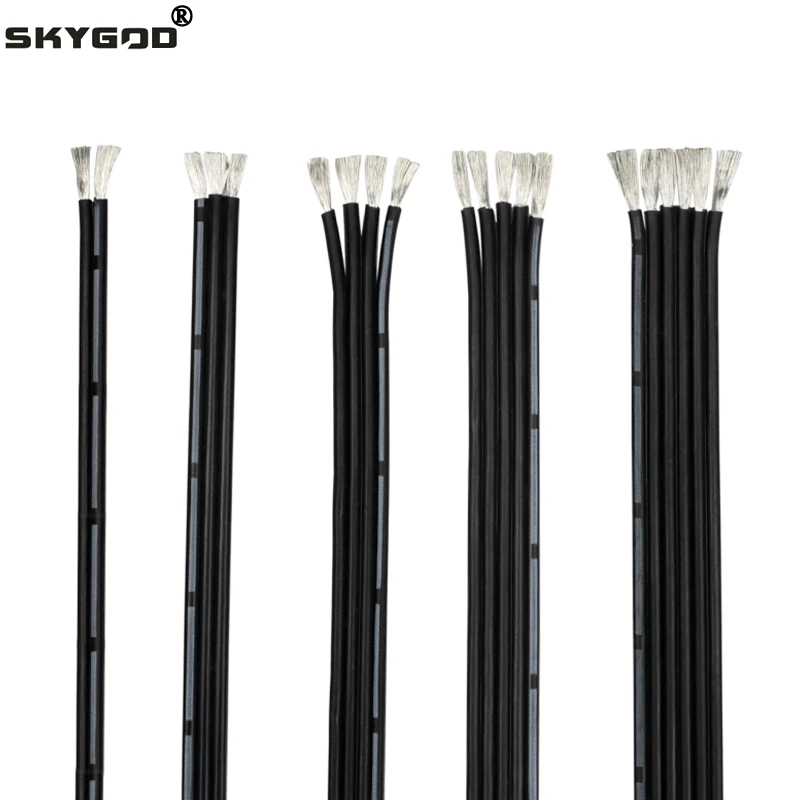 1~50m Fexible Silicone Parallel Wire 2P 4P 6P 8P 10P Ultra Soft 30 28 26 24 22 20AWG High Temperature Resistant Copper Cable