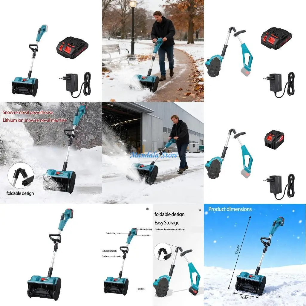 

U2JC Powerful 220V Cordless Snow Blower Rechargeable Battery Winter Cleaning Machine