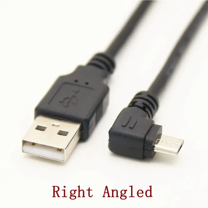 Up Down Left Right Angled 90 Degree USB Micro USB Male to USB male Data Charge connector Cable 25cm 50cm for Tablet 5ft 1m 3M 5M