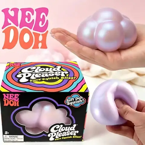 Needoh Cloud Pleaser Cubo Anti-Estresse de Subida Lenta, Objeto de Apertar para Alívio da Ansiedade e Foco para Pessoas com TDAH