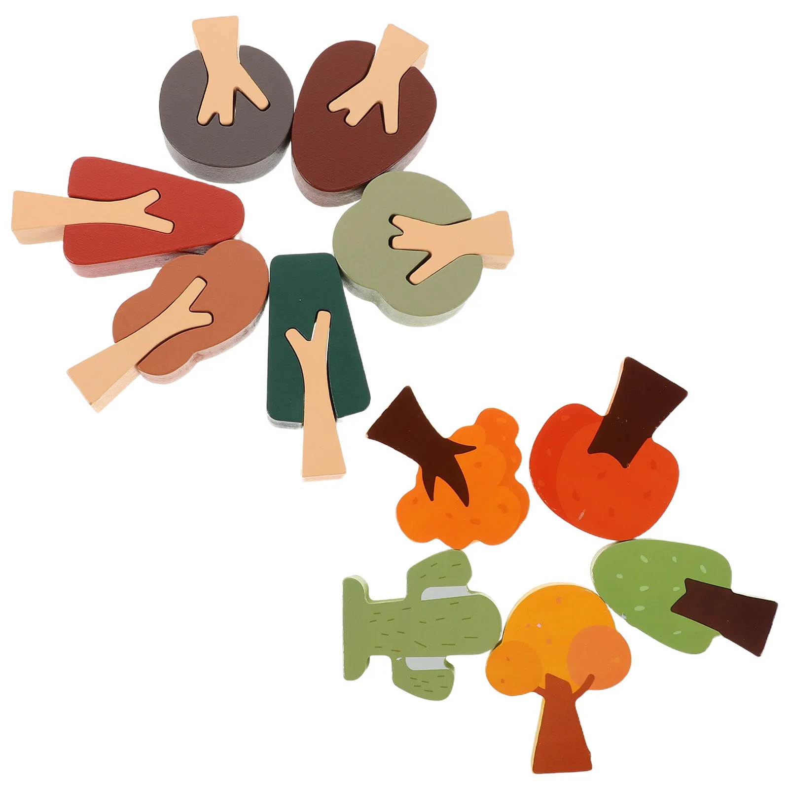 

11pcs Wooden Craft Forest Trees Miniature Railroad Trees For Diorama Scenery Kids Play Educational Activity Unfinished Wood Tree