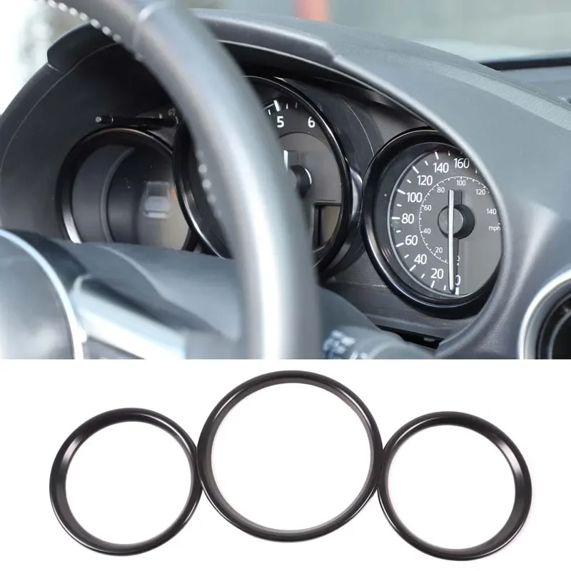 Speedometer Decorative Ring Aluminum Alloy Dash Meter Surround Ring Trim Sticker For Mazda MX-5 Fiat 124 Abarth 124 2016-2026