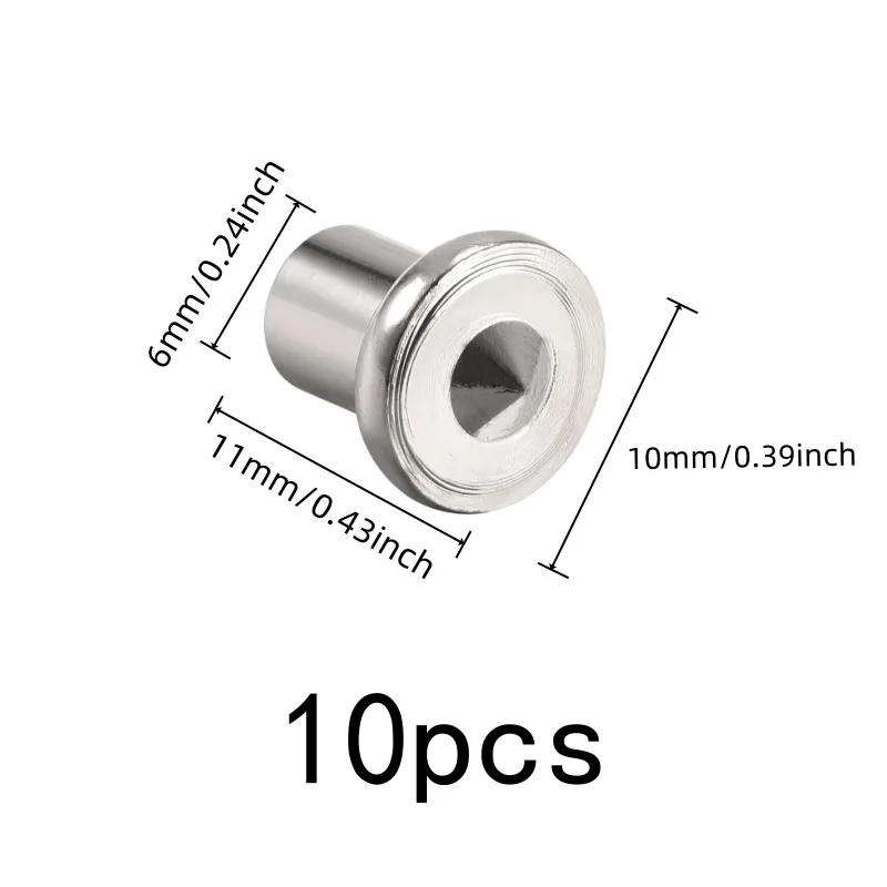 6mm Furniture Assembly Dowels 10 pcs, Sturdy Metal Material, Precision Center Point, for Woodworking Projects