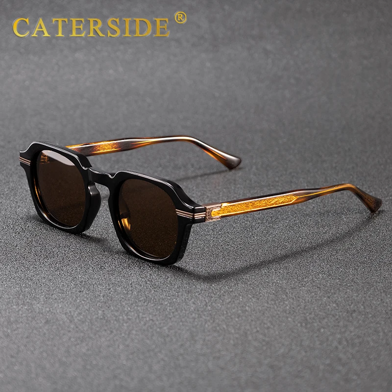 

CATERSIDE Vintage Punk Men's Sunglasses Brand Design Small Frame Sun Glasses Party Travel Fashion Glasses Gift Ideal Choice