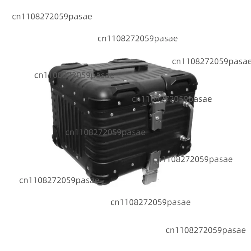 45L Round Corner Motorcycle Trunk Aluminum Alloy Trunk Scooter Electric Vehicle Universal Trunk Toolbox Waterproof Tail Box