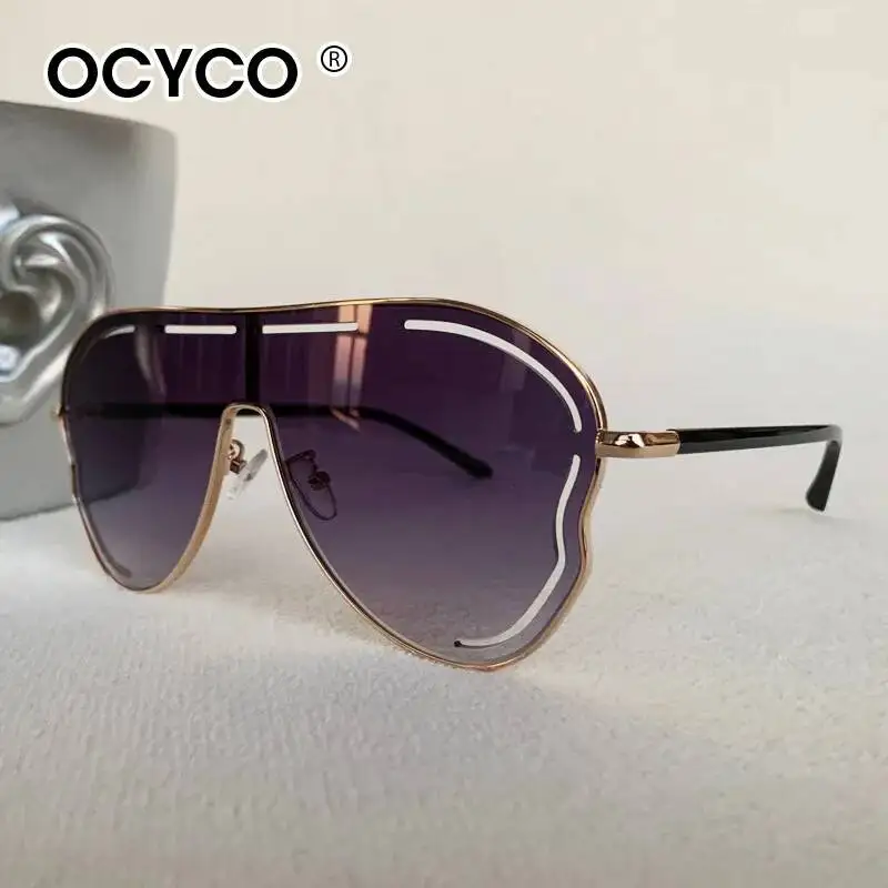 Luxus-Marken-Designer Übergroße Piloten-Sonnenbrille für Damen und Herren 2026 Beliebte Vintage-Sonnenbrille Punk Doppelbrücken-Design UV400-Schutz