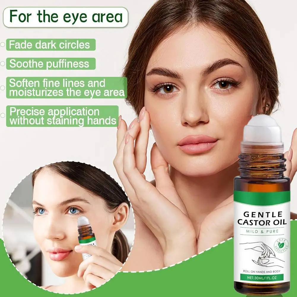 

30ml Castor Oil Moisturizing Hair Eyelashes Eyebrows Emollient Relaxation Aromatherapy Brightening Body Massage Essential Oil