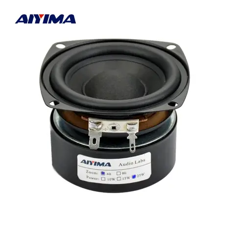 AIYIMA 1Pcs Subwoofer 3 Inch 25W HiFi Subwoofer Speaker 4 /8 Ohm Woofer Audio Sound Speakers Bass Loudspeaker Home Theater DIY