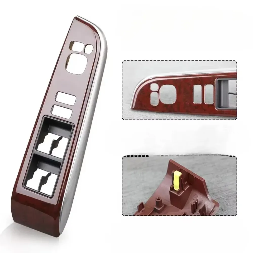 Door Window Glass Lifter Switch Decorative Panel Armrest Peach Wood Panel for Toyota Camry 2012 2013 2014 2015 2016 2017