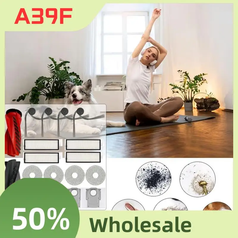 A39F أفضل استبدال أجزاء الملحقات عدة ل Roborock Qrevo Curv روبوت فراغ الجانب الرئيسي فرشاة فلتر Hepa ممسحة القماش أكياس الغبار