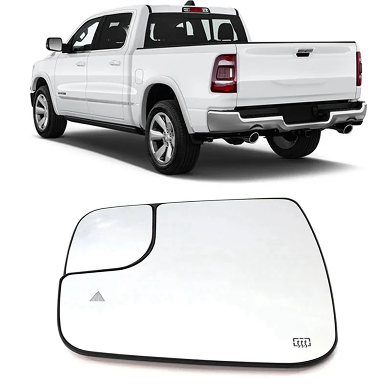Lâmina de espelho reverso para carro abhyy com assistência de ponto cego com aquecimento para dodge ram 1500 2500 2019-2022 68402094aa 68402095aa