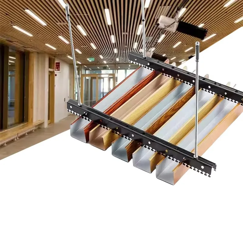 

Museum Custom Art Design Decorative Structure Lines Aluminum Metal Ceiling