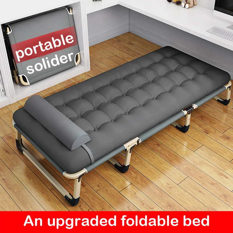 2022 New Folding bed single adult office nap bed home simple nap bed escort marching portable multi-functional reclining chair