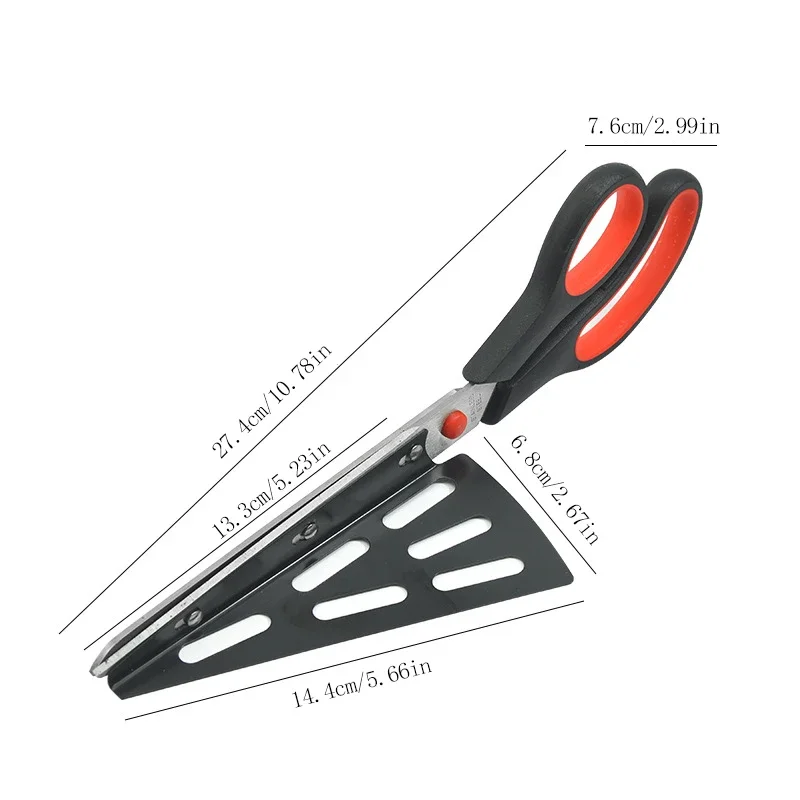 مقص مجرفة بيتزا من الفولاذ المقاوم للصدأ قابل للفصل ، مقص طعام 2 في 1 ، مقص خبز مطبخ ، منزلي