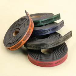 1Pcs 120 x 1cm 5 Color Printing Feather PU Leather Cord Rope Diy Jewelry Findings Accessories Making Material For Bracelet