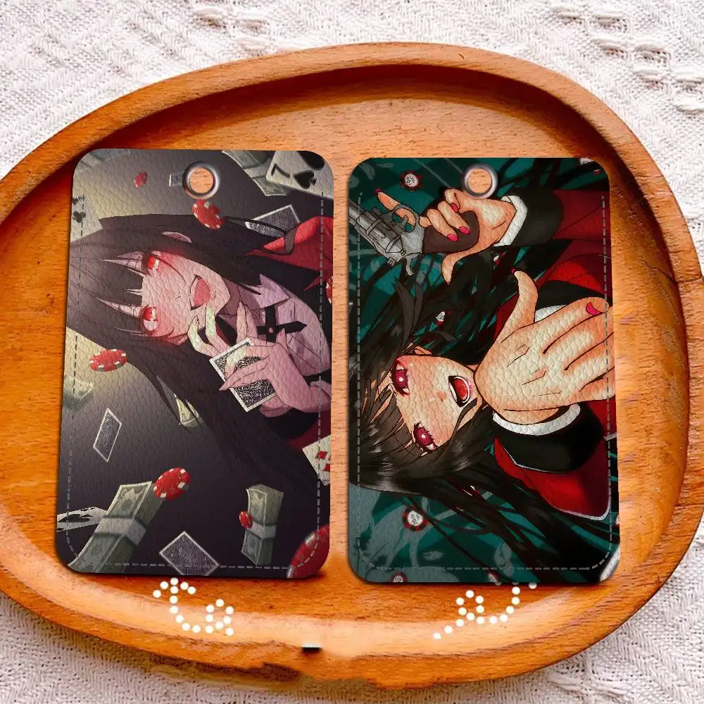 Amin k-kakegurui support personnalisé adapté pour carte bancaire, métro, carte de Bus portefeuille porte-carte porte-Badge porte-clés