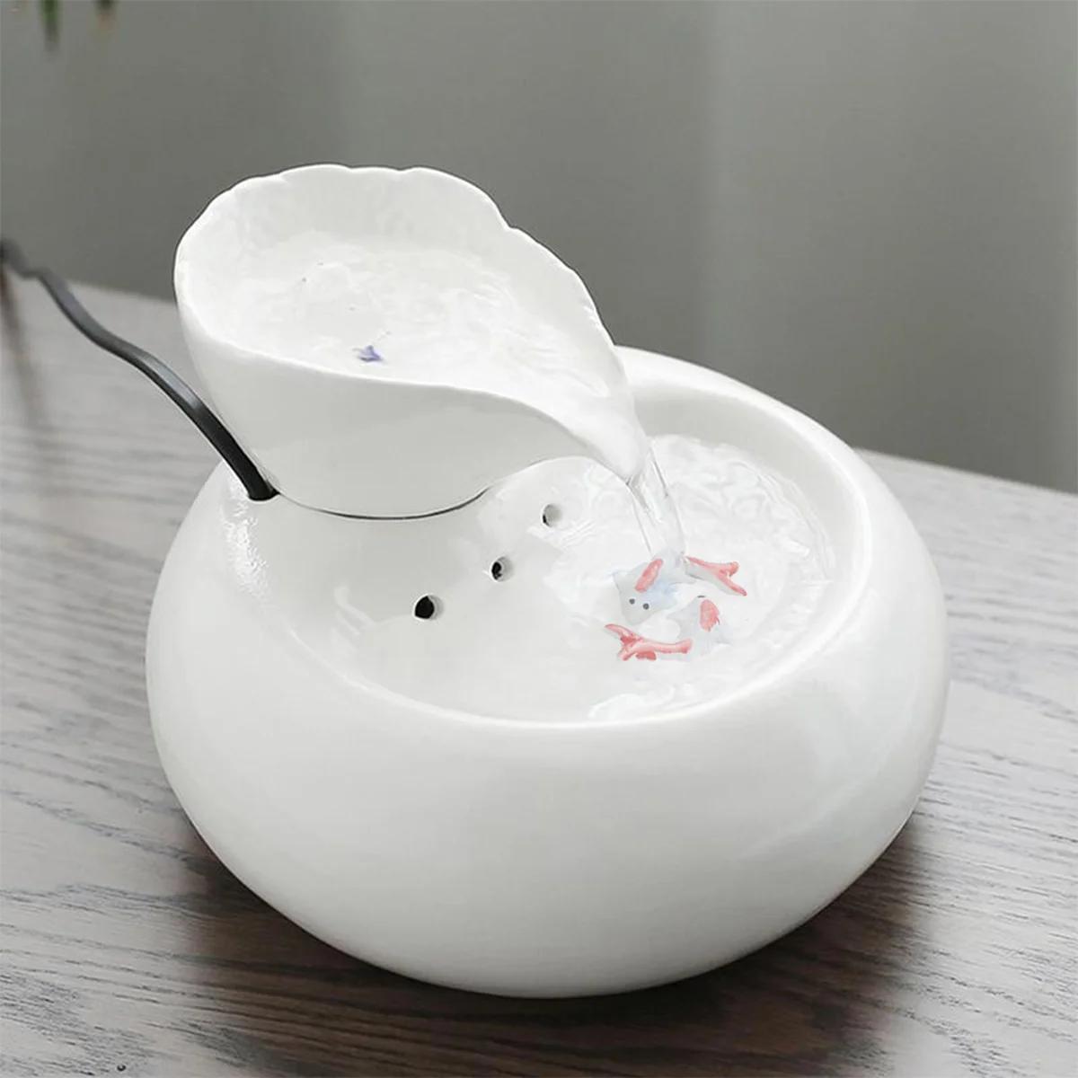 

Cat Water Dispenser With Us Plug Large Capacity Silent Pump Thick Base For Pet Drinking Supplies White M Size