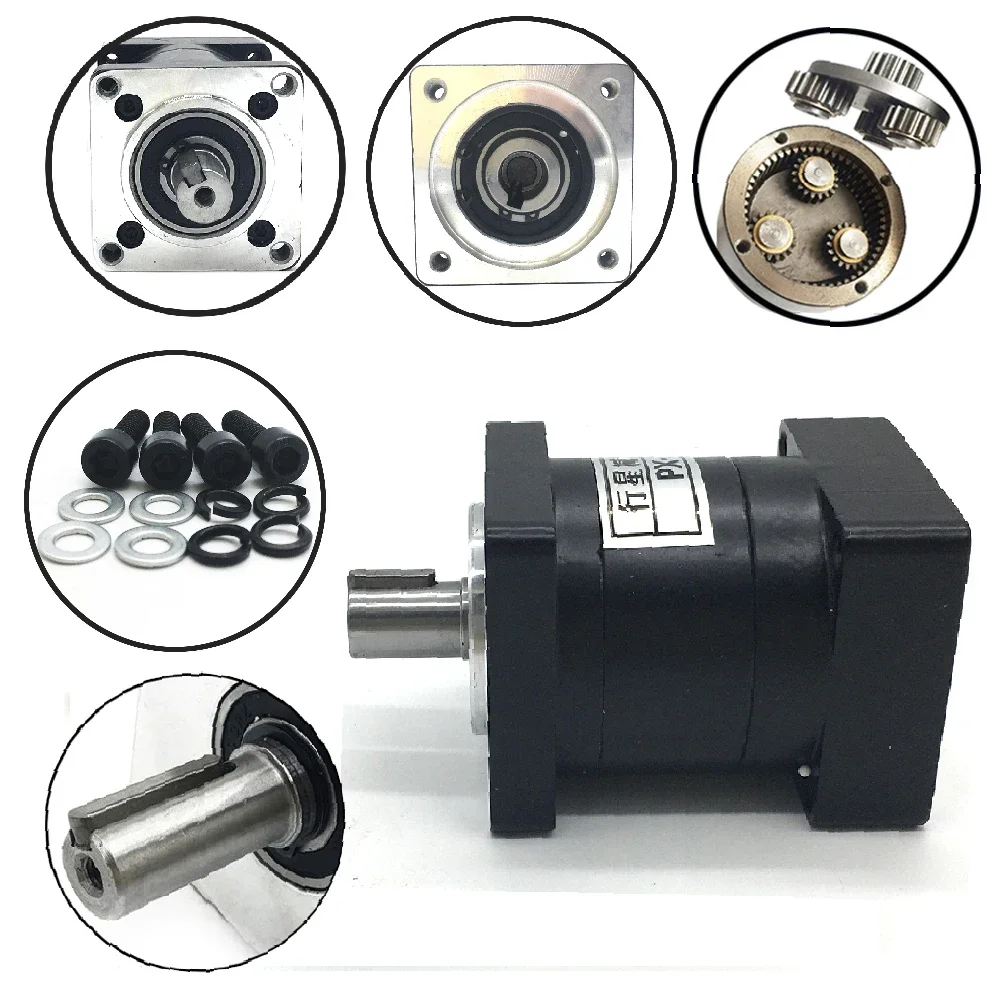 Imagem -02 - Planetary Gearbox Velocidade Reducer Carbon Steel Gear Stepper Motor Servo Motor Ratio 3216:1 3000rpm 110 mm Nema42