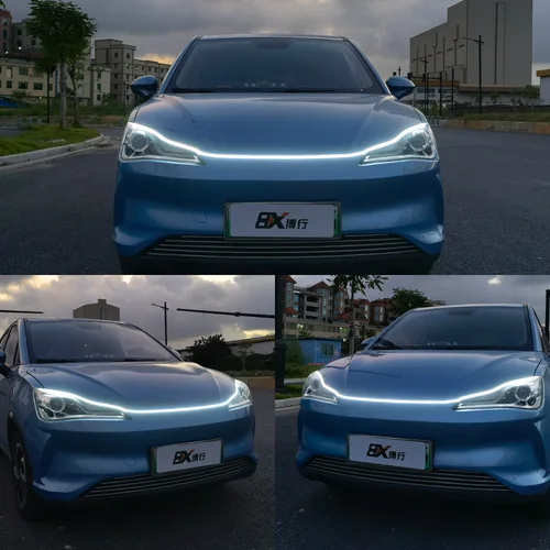 Imagen 2 del producto XINFOK-tira de luces LED para capó de coche, lámparas de ambiente decorativas universales para coche, luces ambientales para luces de circulación diurna DRL 12