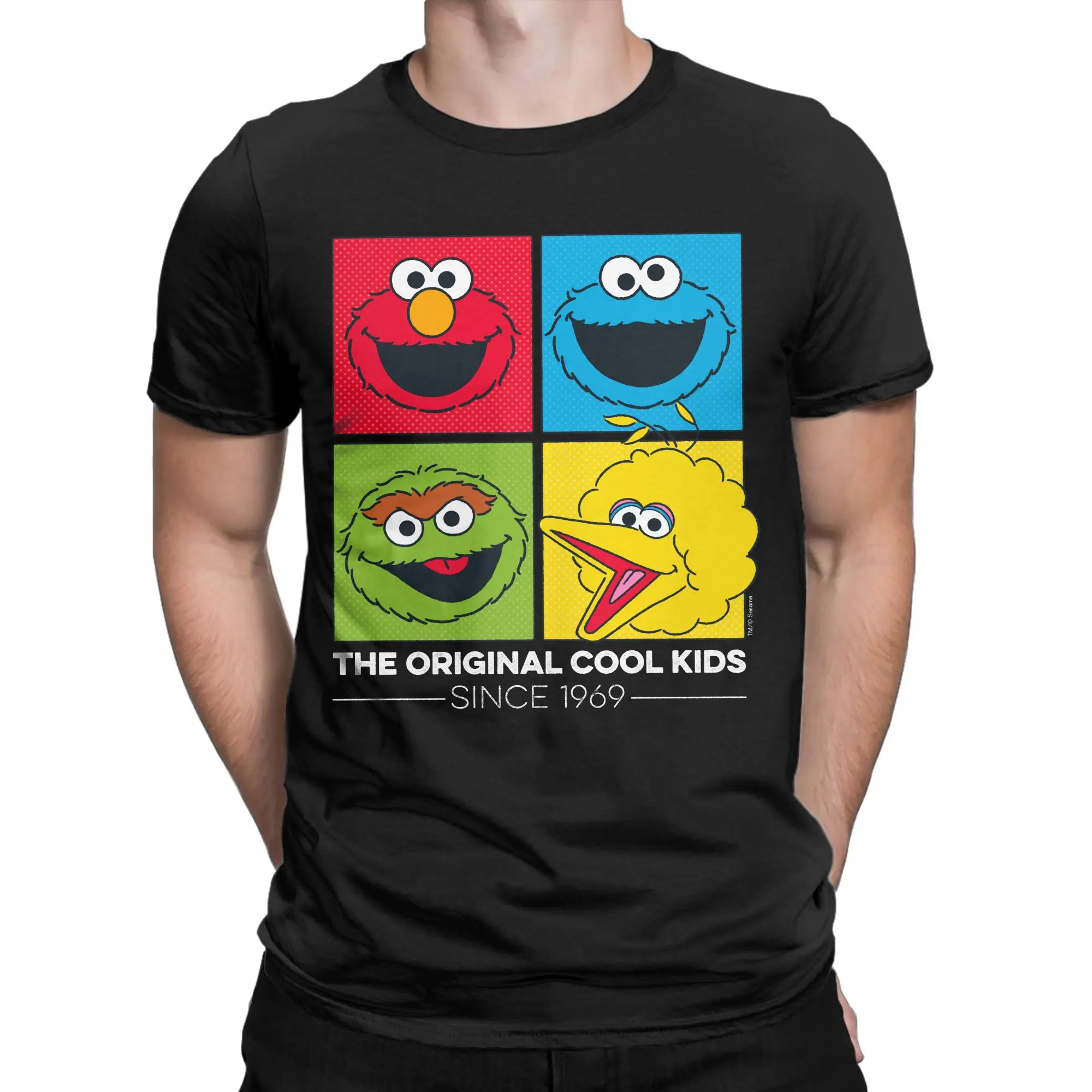 Men Women Sesames Streets Cookie Monster The Original Cool T Shirts  Pure Cotton Clothing Fashion Short Sleeve Crew Neck T Shirt