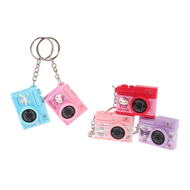 

Sanrio Camera Keychain Simulation LED Camera W/Shutter Flash Keyring Creative SLR Camera Key Holder Bag Pendant Couple Gift