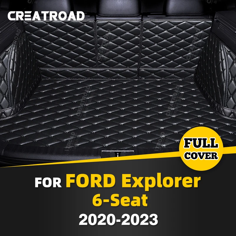 

Автомобильный коврик для багажника с полным покрытием для Ford Explorer 6-Seat 2020-2023 22, автомобильный коврик для багажника, протектор салона, аксессуары