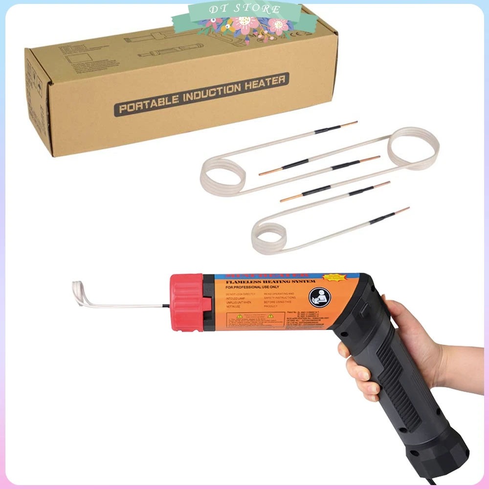 1100W Mini Induction Heater Kit With 8 Coils 110V/220V Portable Hand-Held Nut Heating Equipment Flameless Removal Tool Set