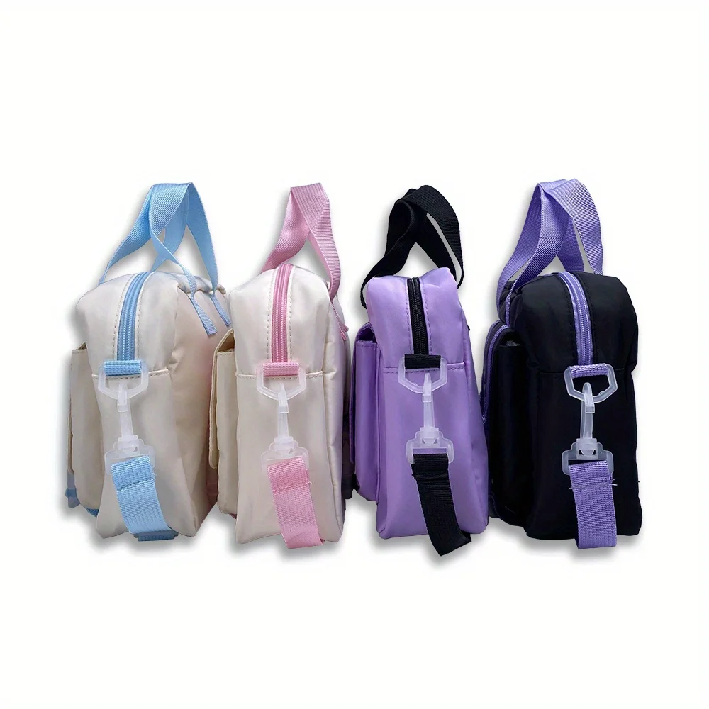 Sanrio Handheld Shoulder Bag with Oblique Back Waterproof Postman Bag Backpack Makeup Bag Contrast Color Women\'s Casual Bag