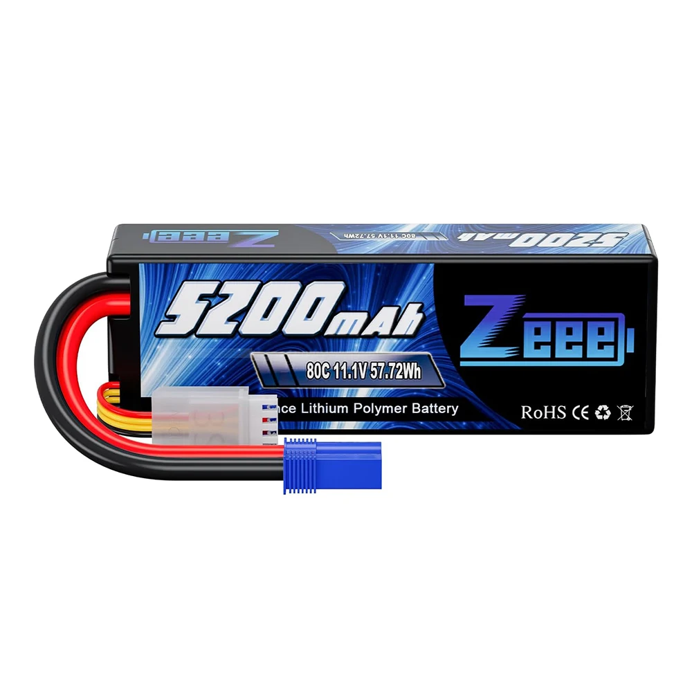1/2 stücke Zeee 3S 5200 mAh Lipo Batterie 11,1 V 80C mit T/XT60/EC3/5 Stecker Hardcase für RC Auto Buggy Lkw FPV Drone RC Modell Teile