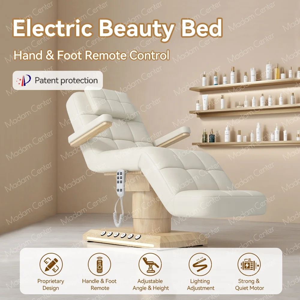 Beauty Salon Aesthetic Clinic Furniture Electric Beauty Bed Cosmetic Spa Bed Table Camillas De Masajes Cama Facial
