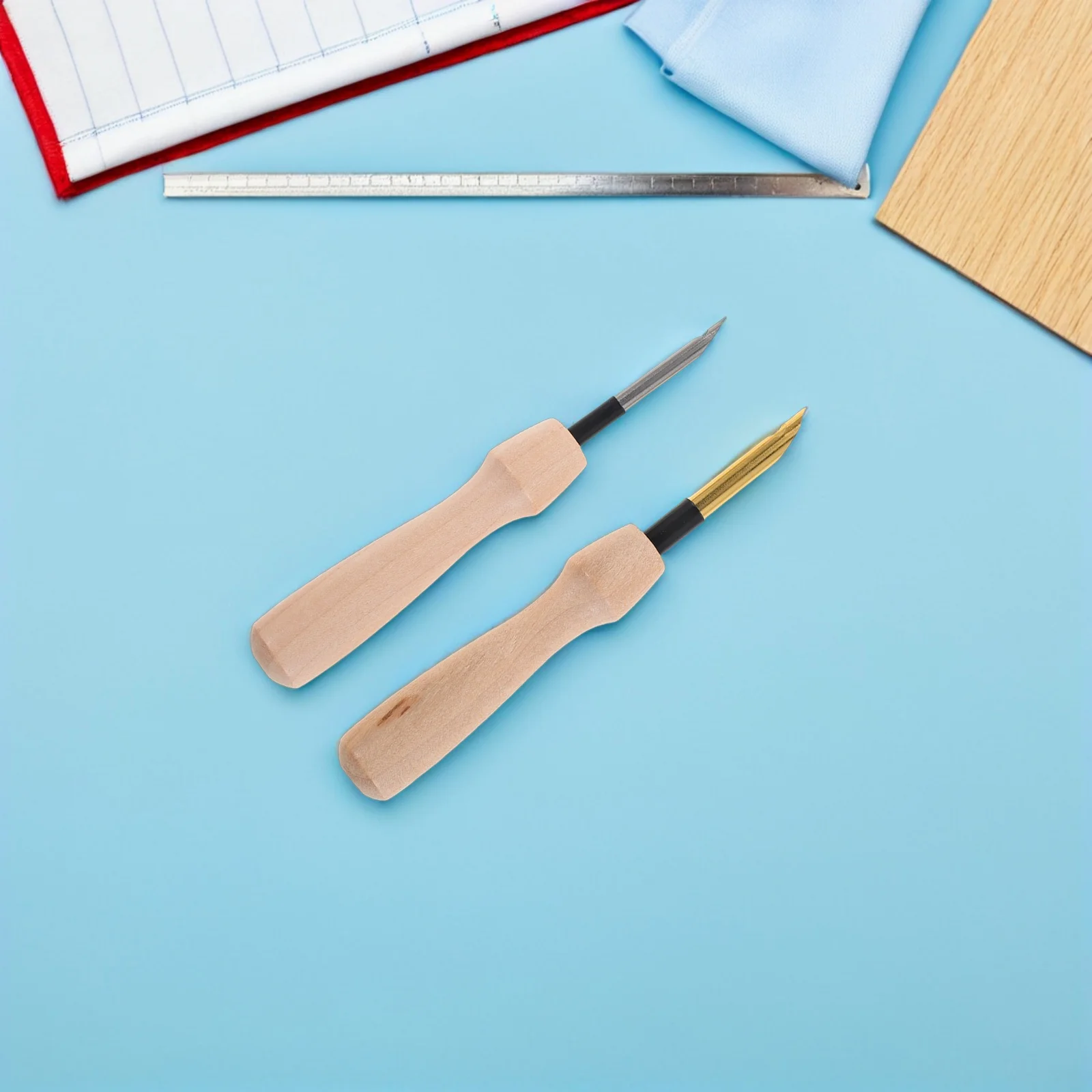 1 مجموعة التطريز لكمة إبرة مجموعة الخشب مقبض الخياطة لكمة إبرة القلم DIY بها بنفسك الحرفية التطريز خياطة زين الخياطة