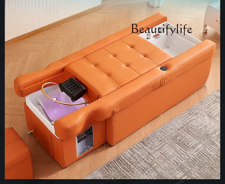 Electric Back Lifting Head Foot Therapy Sofa Integrated Bed Massage SPA Shampoo Ear Bed