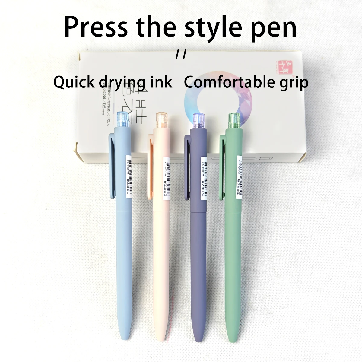 

WQN-2PCS Multi-color Scrub Gel Pen 0.5mm Nib Writing Smooth Black Ink Signature Pen Student Stationery School Supplies