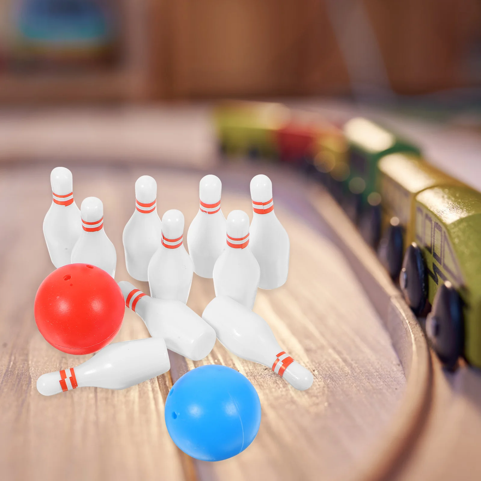 2 Sets Toy Bowling Ball Creative House Collection Decorations Mini Supply Gift Miniature Model Micro Scene Resin