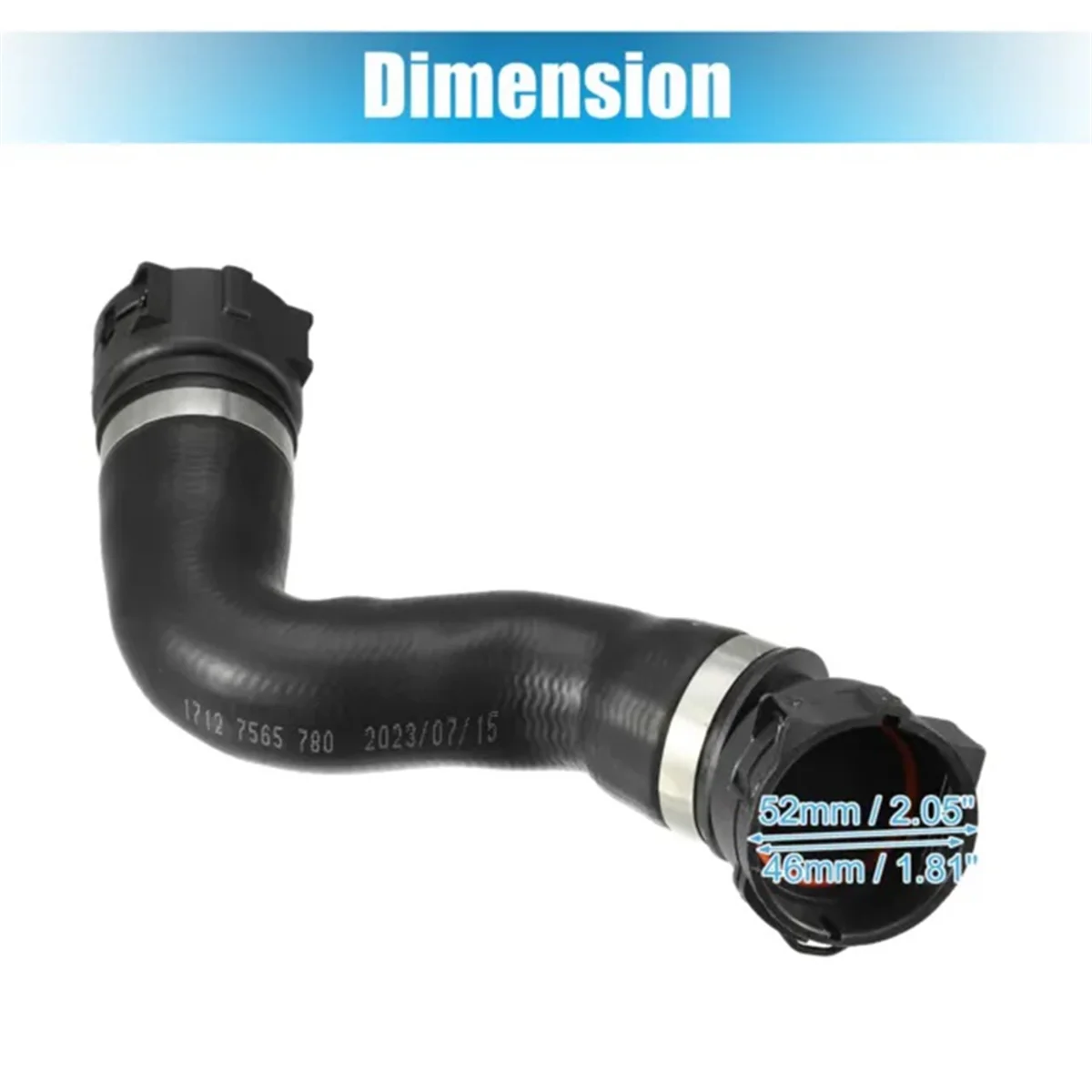 Auto Coolant Hose Radiator Hose Water Tank Connection Water Pipe for 5 Series 6 Series E63 E64 17127565780