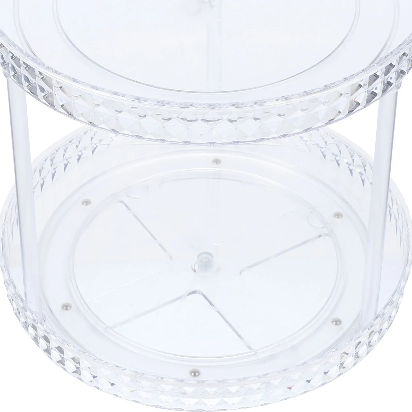 

Double Layer Rotating Spice Rack Turntable Organizer Condiment Storage Tray 360 Degree Rotation Space-Saving Stable Large
