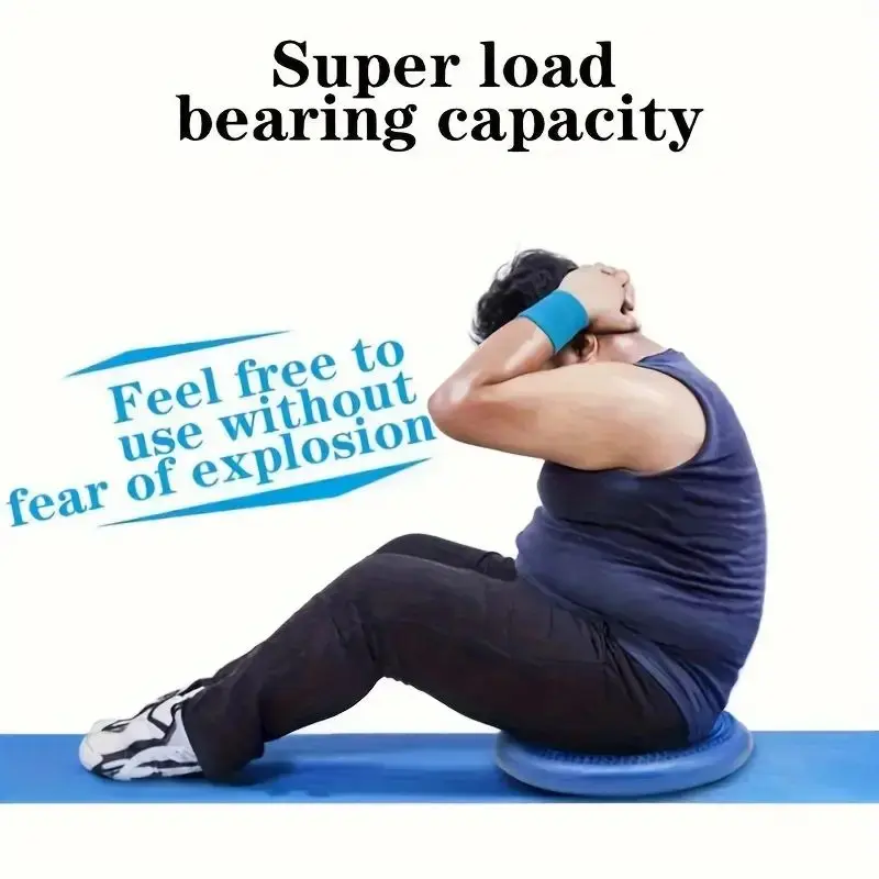 PVC Yoga Balance Pad Cushion Board Inflatable Massage Wiggle Seat Balance Stability Training Core Workout Sensory Disc