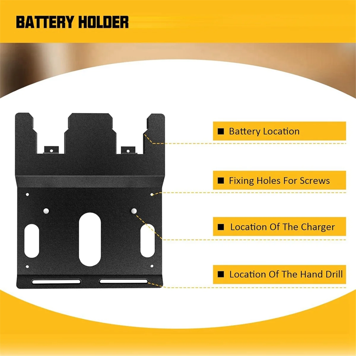 BAAQ Wandhalterung für DCB112 Ladegerät und 20-V-Batterie, Batteriehalter und Ladegeräthalter für Werkzeugraum und Garage