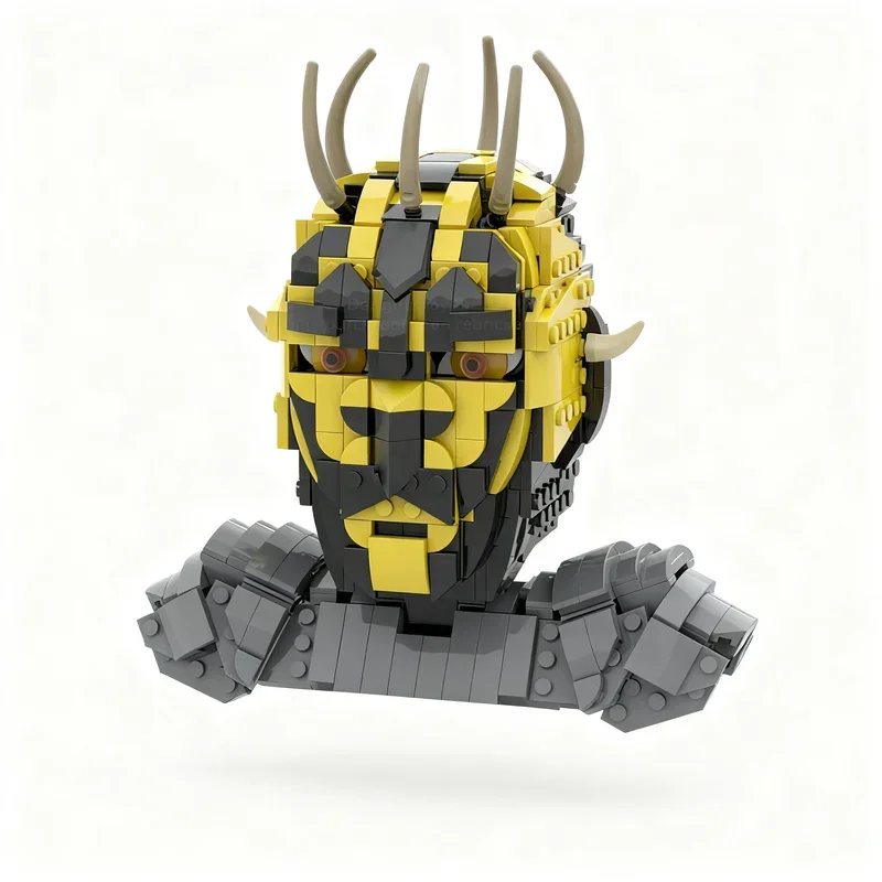 678PCS MOC Space War Savage Opress Helmet Collection Model DIY Creative Ideas Display Assembly Building Blocks Birthday Gift Set