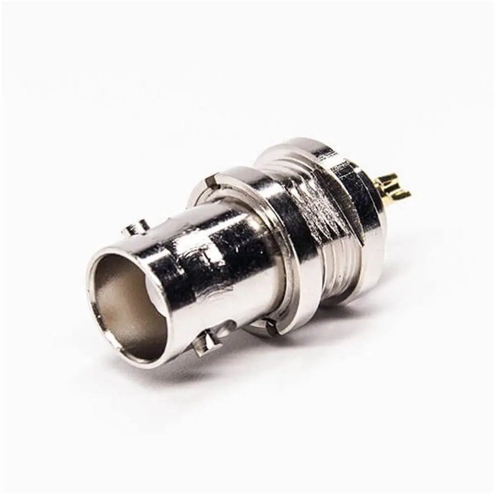 Konektor Kabel BNC Betina Tipe Lurus Bulkhead Solder