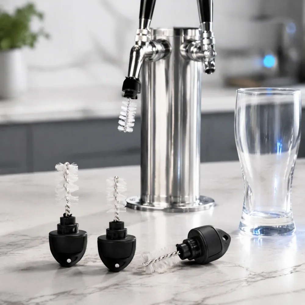 12PCS Practical ABS Beer Tap Brush Insect Blocking Tap Plug Tap Plug Black Tap Cap for Beer For Beer Dispenser