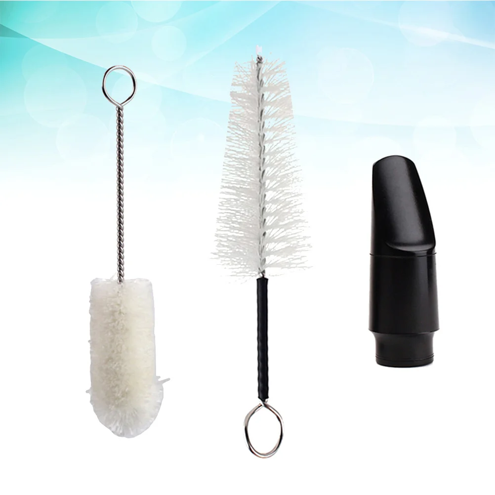 

Whistle Brush White and Black Saxophone Mouthpiece with Soprano Set for Music Instrument Easy-blowing