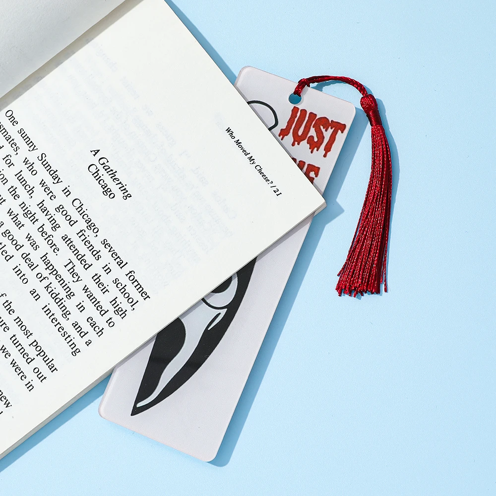 Thriller Acrylic Bookmark Spooky Dagger Pattern For Horror Fiction Fans Reading Accessory Student's Study Stationery Party Gift