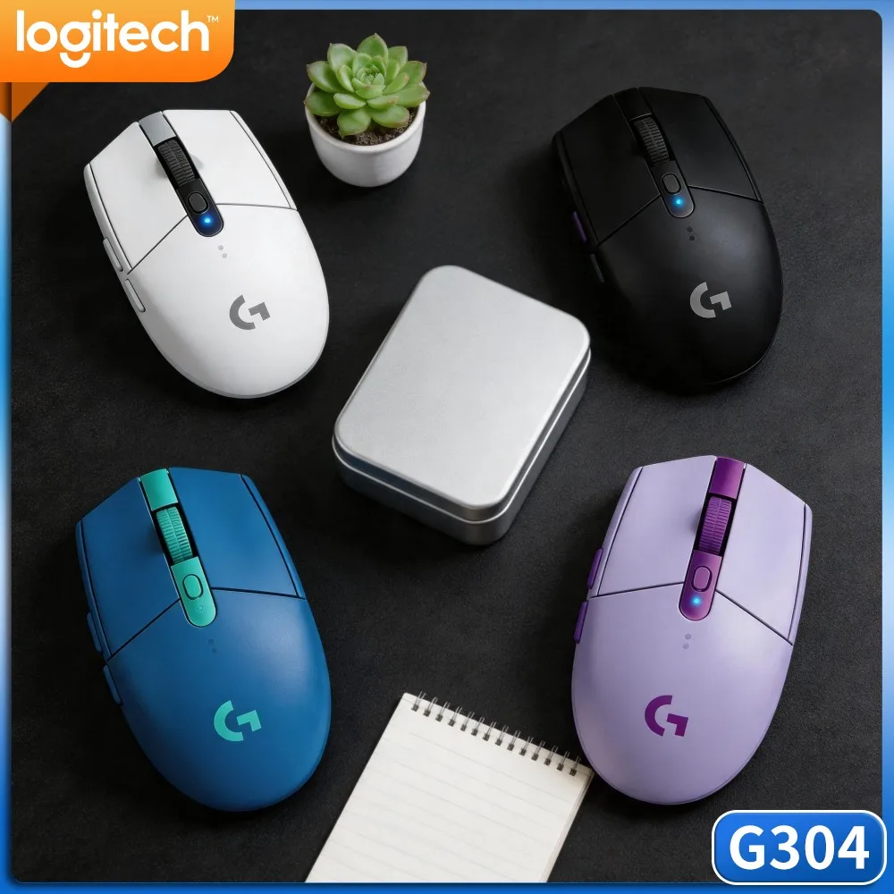 Logitech G304 LIGHTSPEED Wireless Gaming Mouse Easy Plug‑Play Durable Click For Household PC Short Business Trip Work