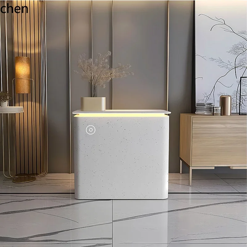 

D16- simple modern guide reception desk small front desk shopping guide consultation welcome checkout page