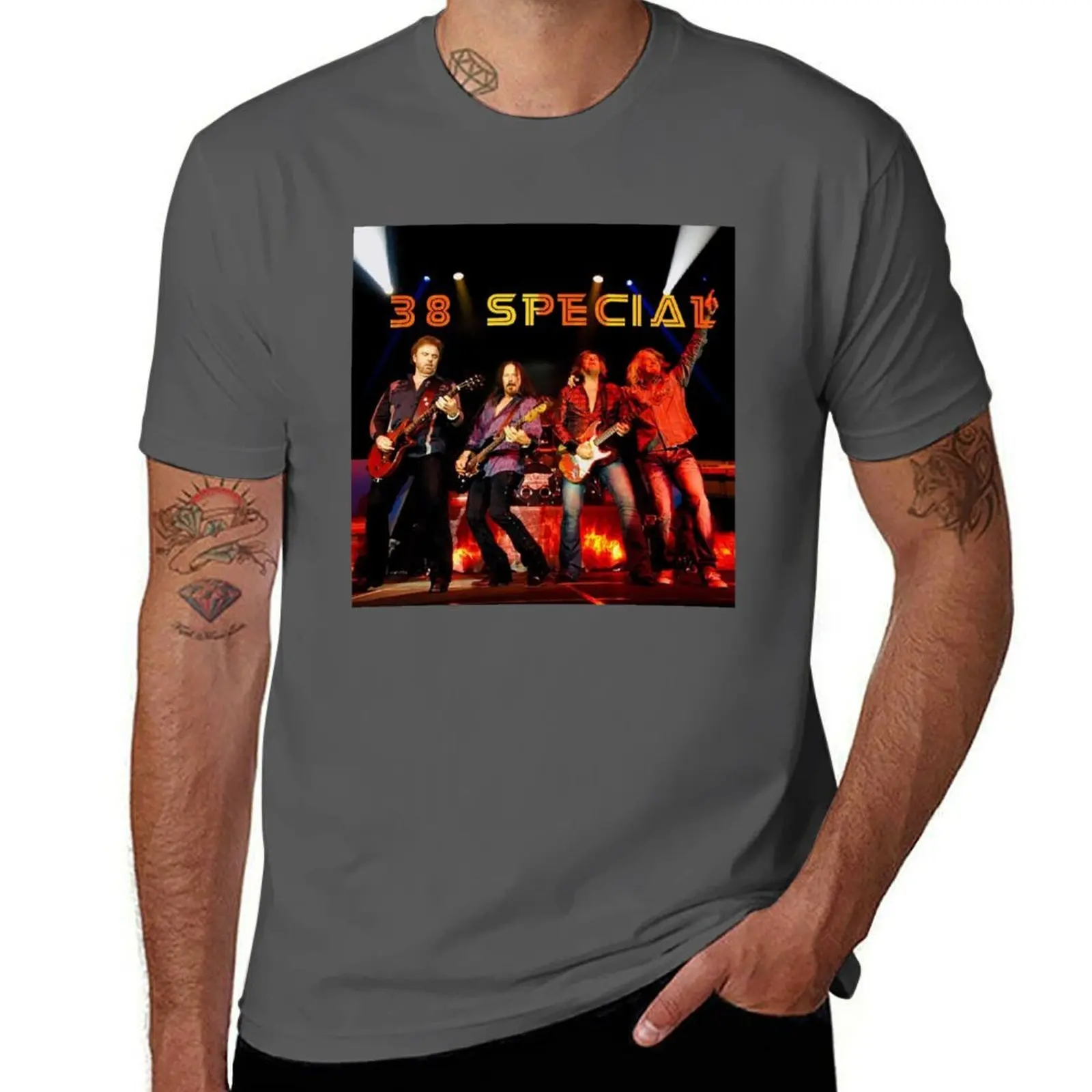 Music Band 38 Special Tour T-Shirt Basic Breathable Solid Color T-Shirt