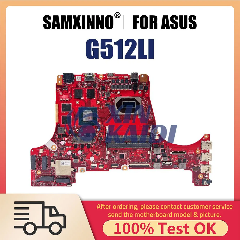 Notebook Mainboard For ASUS ROG Strix G512LI G512L G512LH G712LI PX512L Laptop Motherboard CPU I5 I7 10th GTX1650Ti 4G