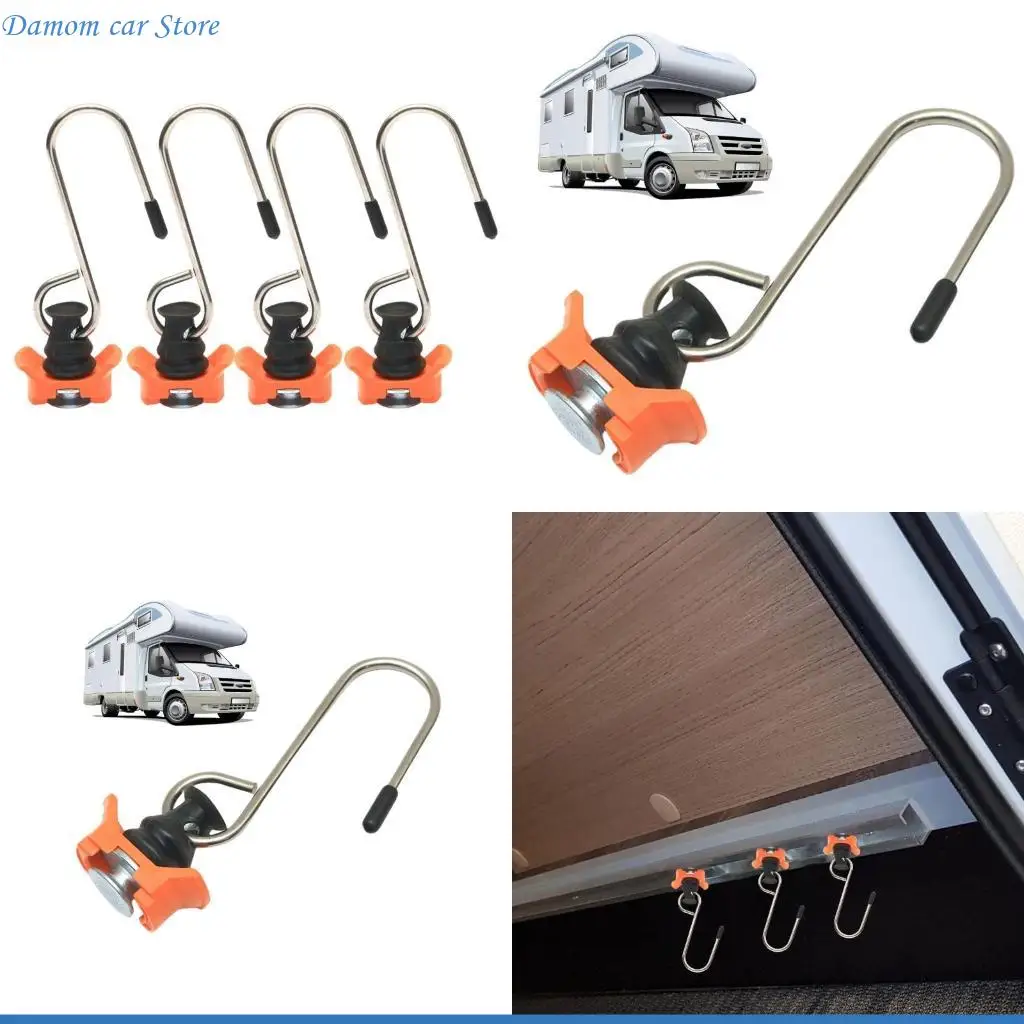 

A2UC 4 Pack Hooks For Airline Rails, Secure Cargo Hold Accessories For Transportation